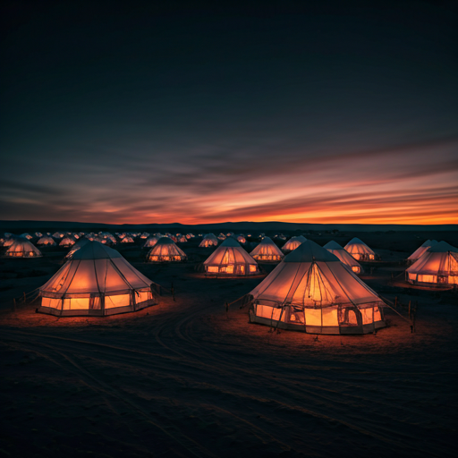 Shelter Settlement at Dusk