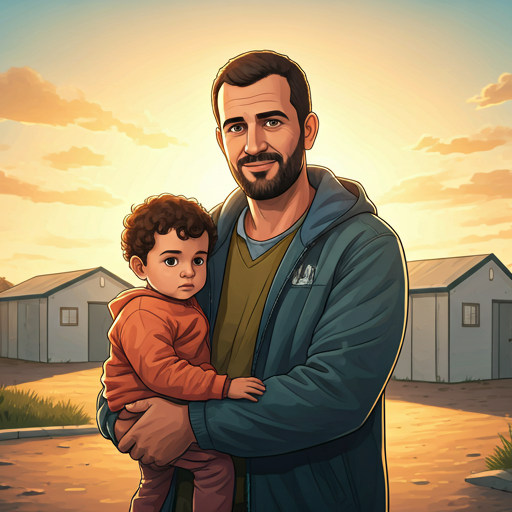 Family in new home